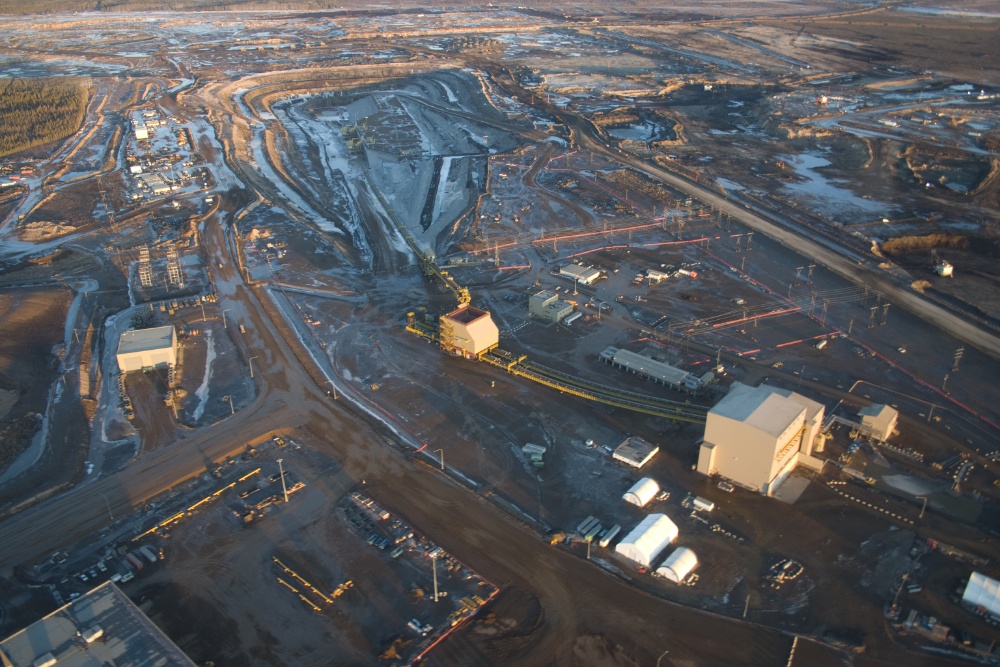 Teerzandveld in Alberta, Canada