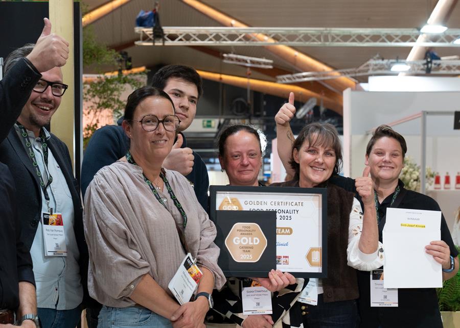 L'équipe de cuisine du PPC Pittem reçoit le prix Catering Team of the Year