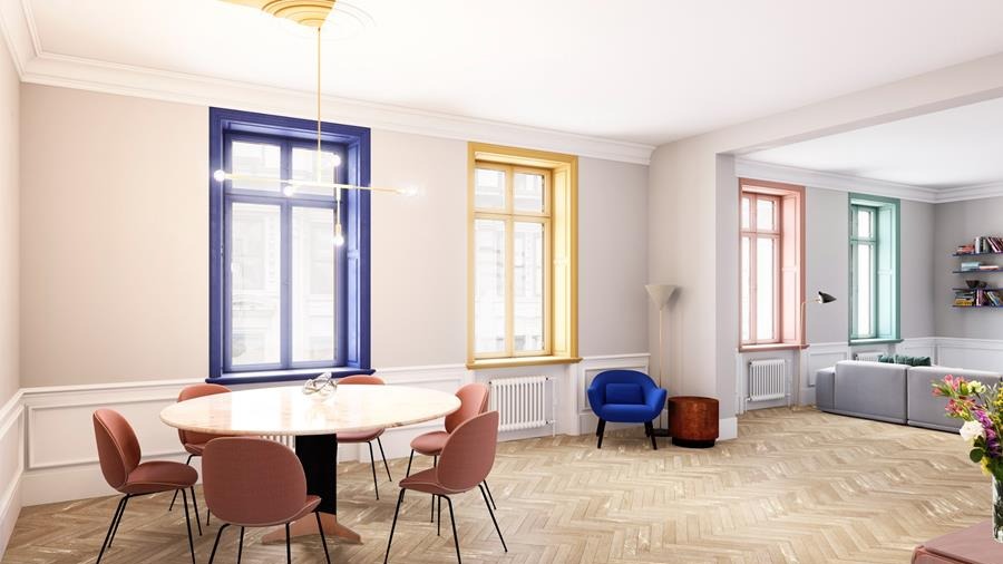 Un effet colour block pour créer un espace de vie unique